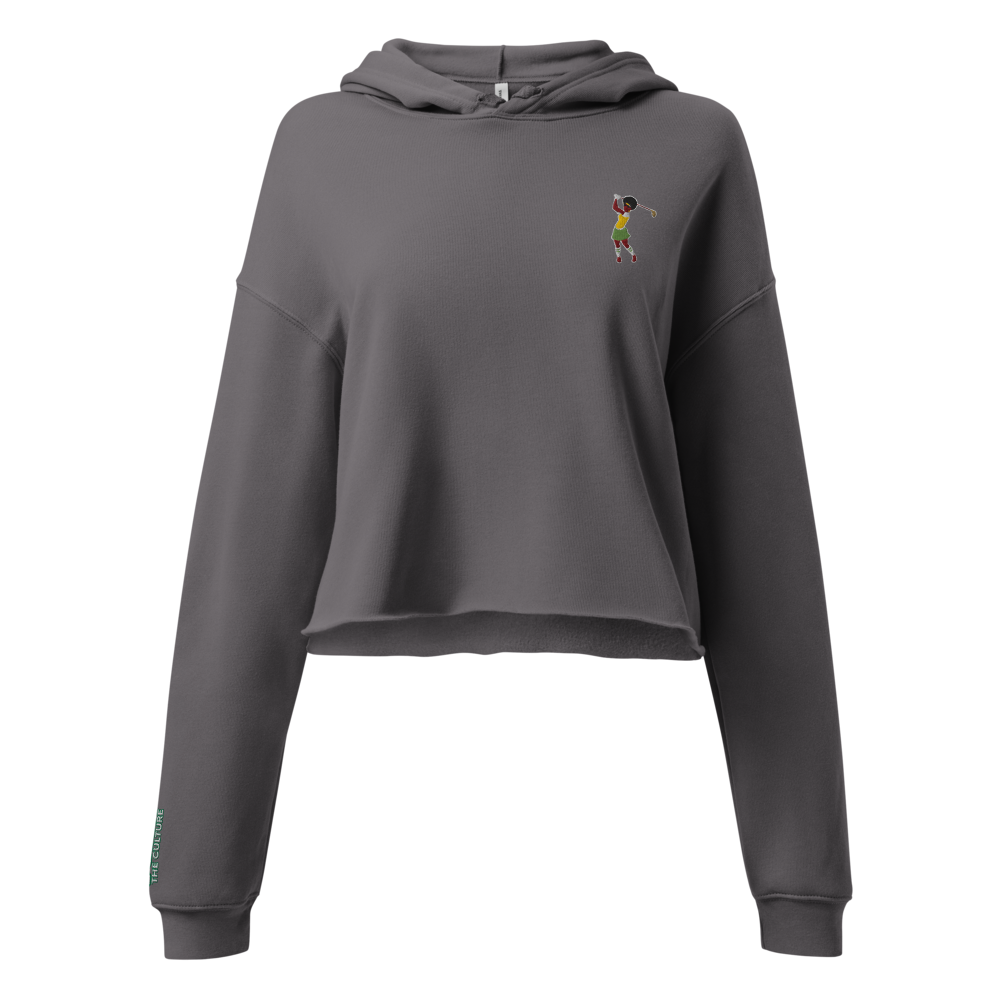 Black Birdie Crop Hoodie