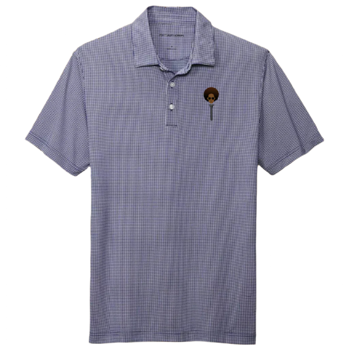 Brotha Tee Navy Gingham Polo