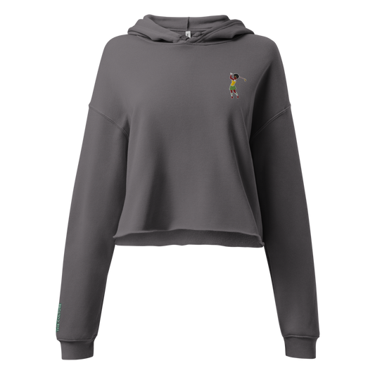 Black Birdie Crop Hoodie
